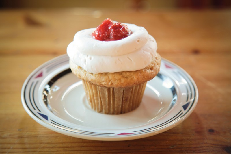 Gluten-Free Coconut Strawberry Shortcake Cupcake