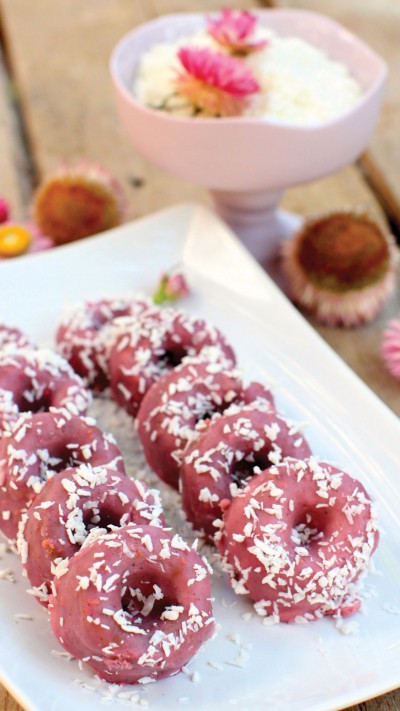 Raspberry and Coconut Glazed Doughnuts_WEB