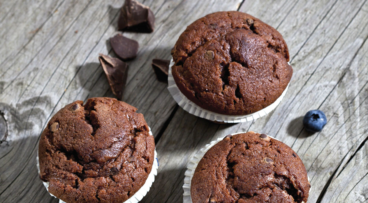 Chocolate Blueberry Muffins Preview