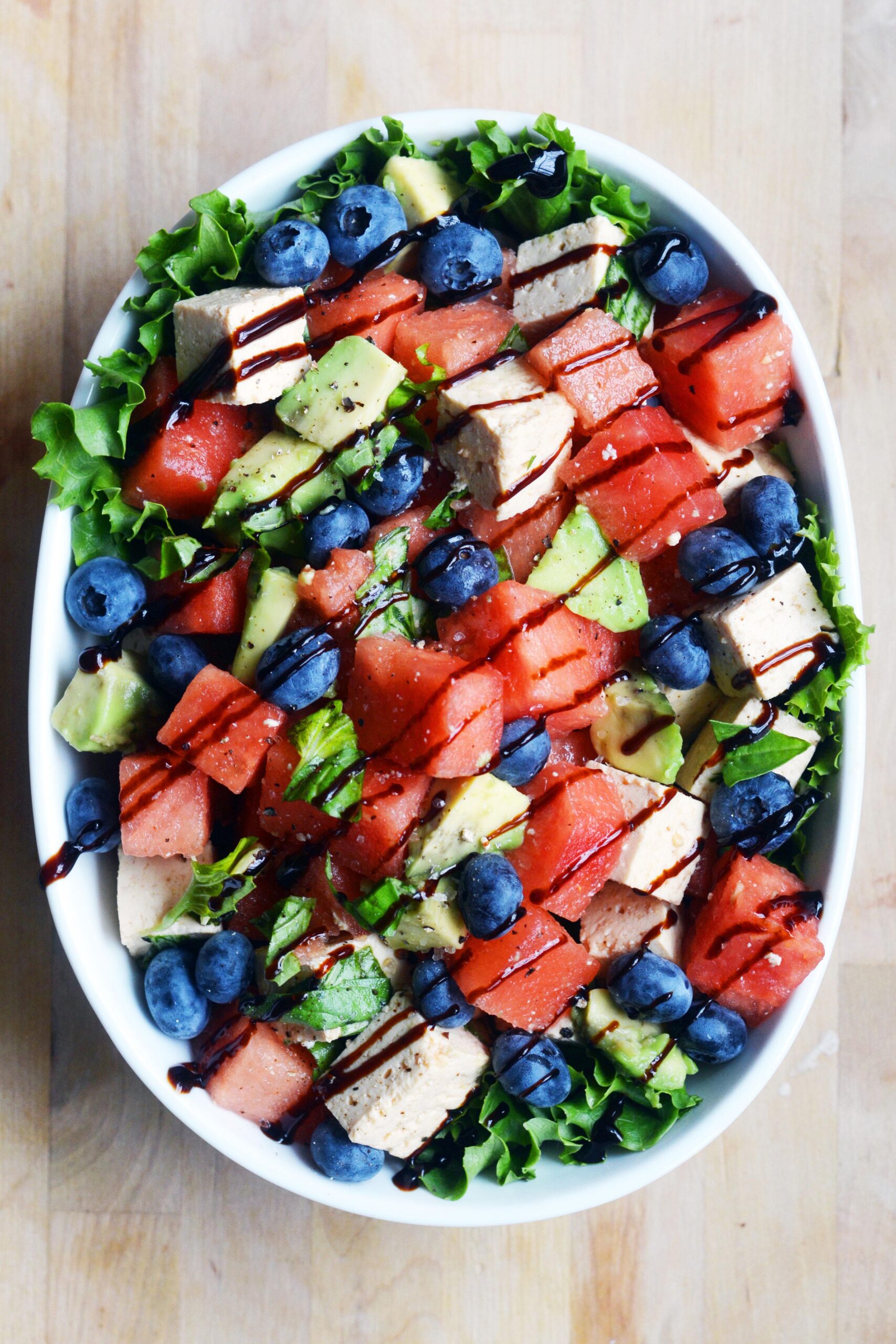 Vegan Watermelon and Tofu Feta Salad