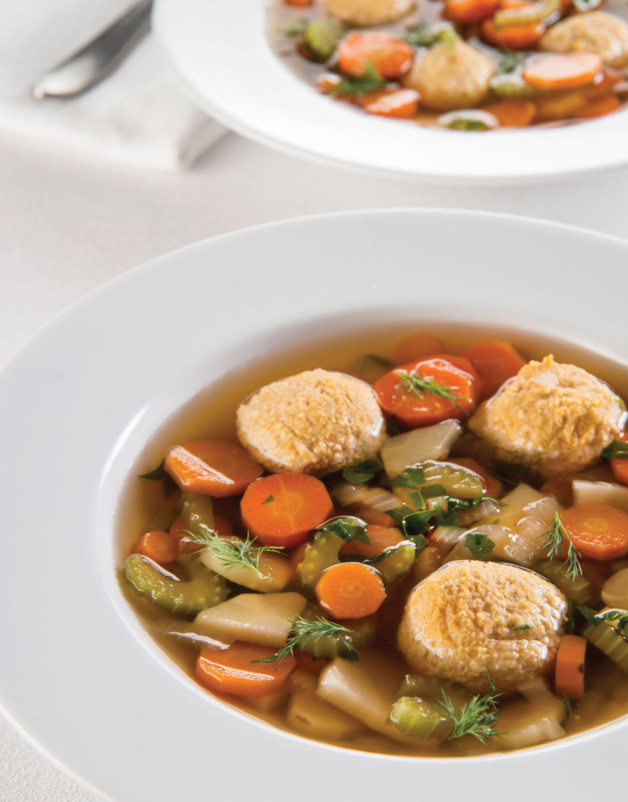 Vegan Matzo Ball Soup recipe photo